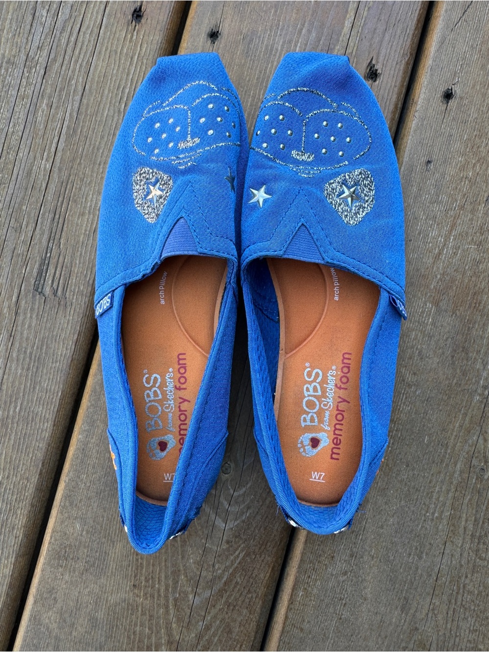 Skechers Women's BOBS Plush See Spot Run Blue,US 7